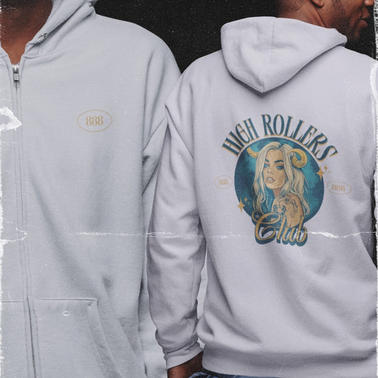High Rollers Club Full Zip Hooded Sweatshirt
