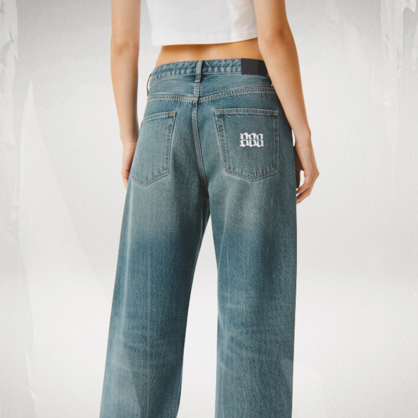 888 Vintage Wash Baggy Denim
