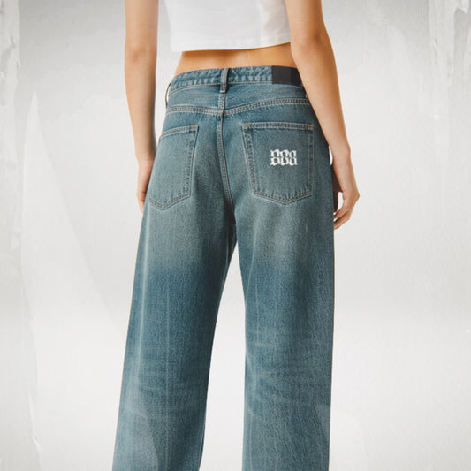 888 Vintage Wash Baggy Denim