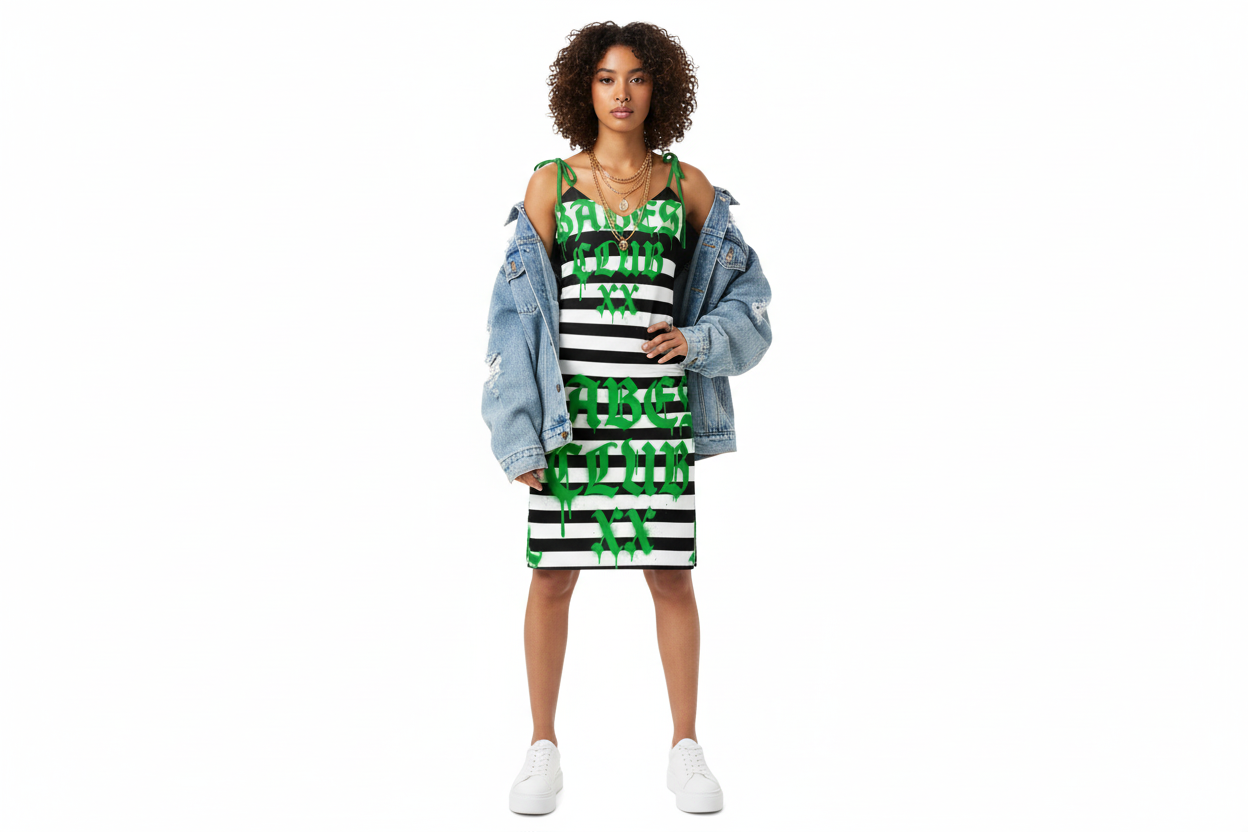 Babes Club Tie-Strap Dress